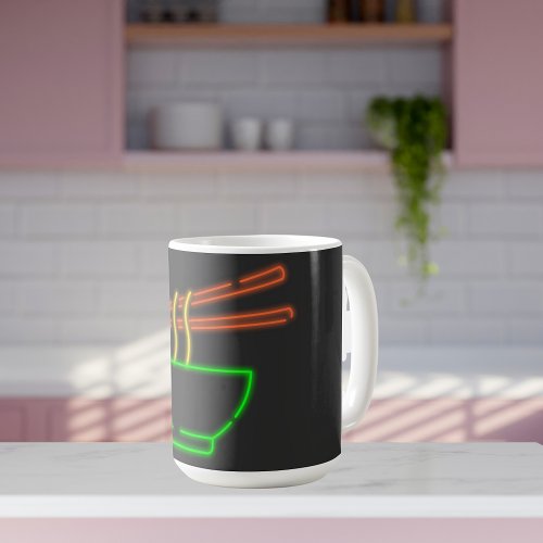 Neon Asian Noodle Bowl  Coffee Mug