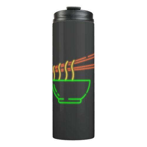 Neon Asian Noodle Bowl  Thermal Tumbler