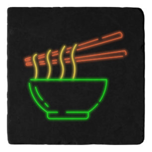 Neon Asian Noodle Bowl Trivet