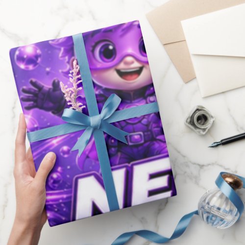 Neon ATOMIVRA Wrapping Paper