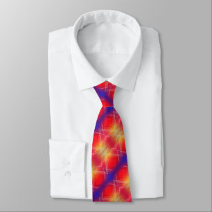 Neon Attractions Layered Abstract Design Neck Tie