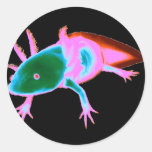 Neon Axolotl Stickers
