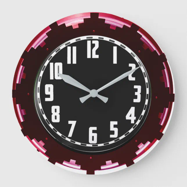Neon Aztec 1930's Clock Zazzle