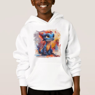 Neon Baby Dinosaur – Bright and Cheerful Dino Illu Hoodie