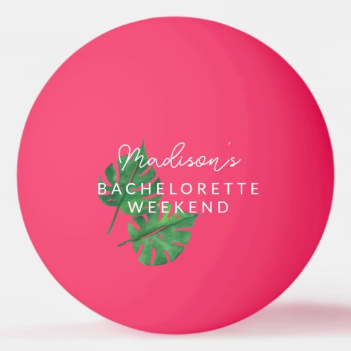 Neon Bachelorette Beach Games Pink Ping Pong Ball