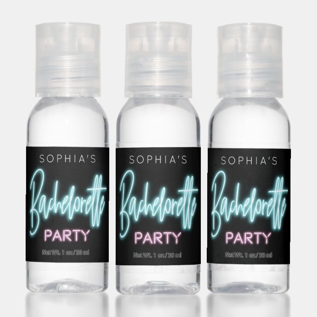 Neon Bachelorette Party Favors Hand Sanitizer (Set)
