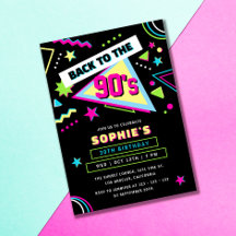 Neon Back To The 90s Retro 30th Birthday Party