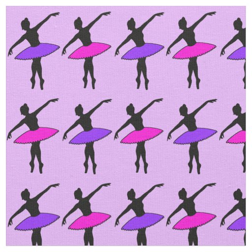 Neon Ballerina Pink Purple Recital Ballet Dance Fabric