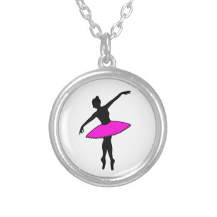 Neon Ballerina Pink Tutu Ballet Dance Necklace