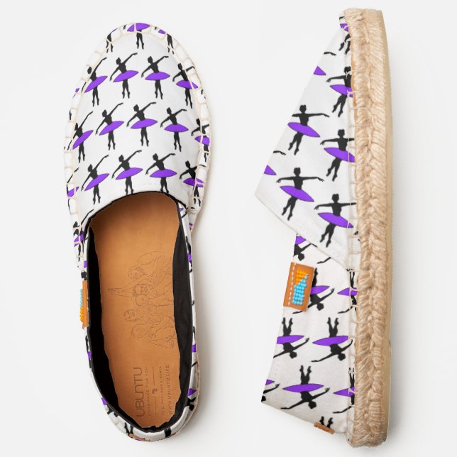 Neon Ballerina Purple Tutu Ballet Dance Teacher Espadrilles (Side)