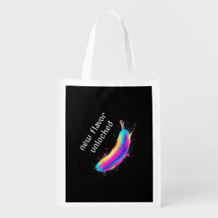 neon banana grocery bag