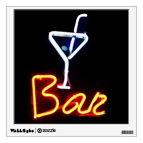 Neon Bar Sign Wall Decal