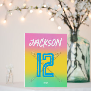 Neon Baseball Colorful Sport Birthday Party Custom Foam Board