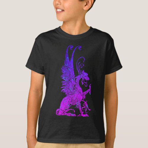 Neon Basilisk Monster Symbol Dragon Ancient Beast T_Shirt
