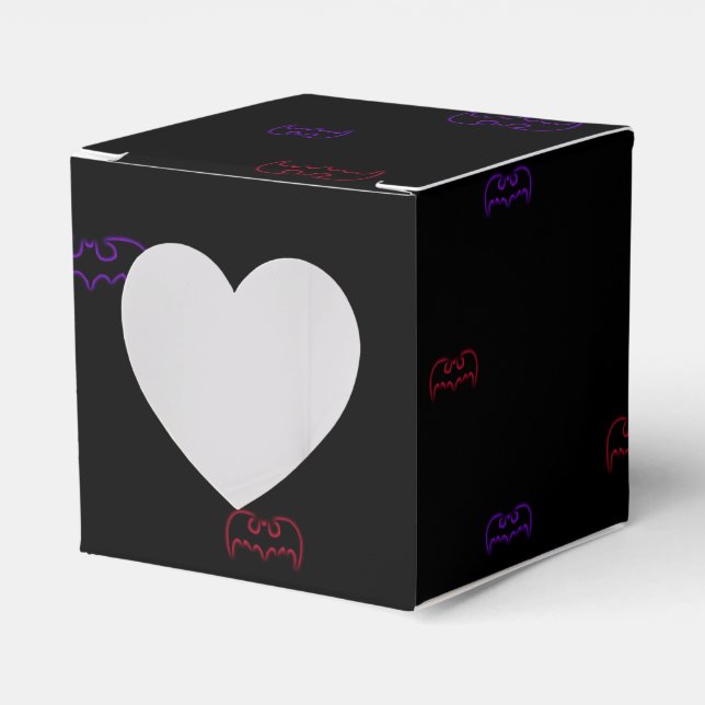 Neon Bats Favor Boxes (Front Side)