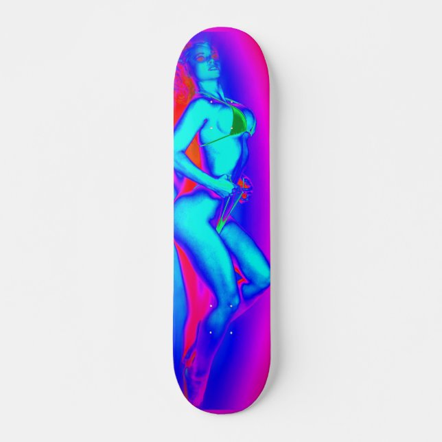 Neon Beach Bikini Skateboard (Front)