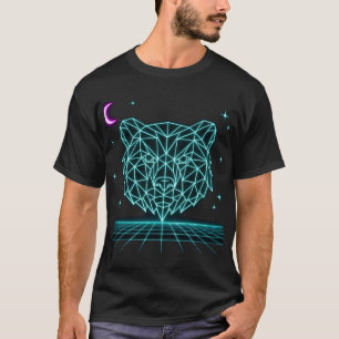 Neon Bear Synthwave - Retro Forest Beast Tee
