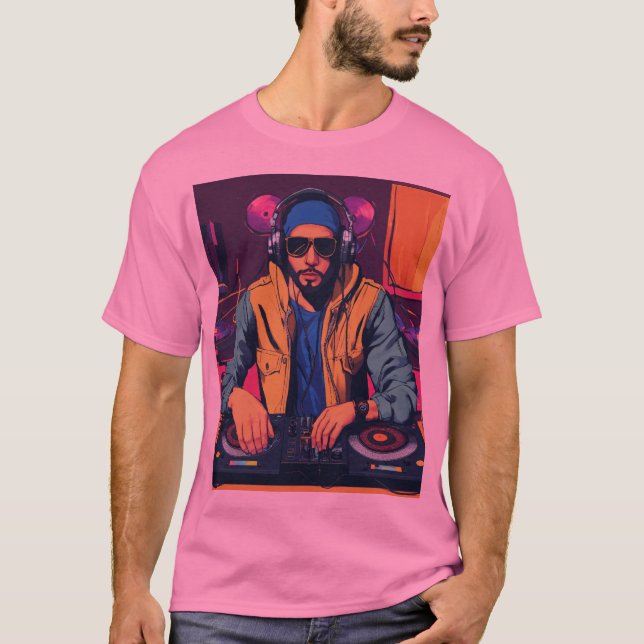 "Neon Beats: Tune Into the Jungle Groove!" T-Shirt (Front)