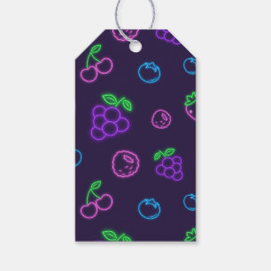 Neon Berry Pattern Gift Tag