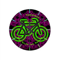 Neon BIKE Shop Repairs Personalized Wall Round Clock