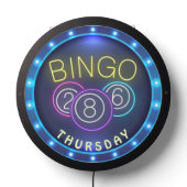Neon Bingo Night LED Sign (Lights Off)