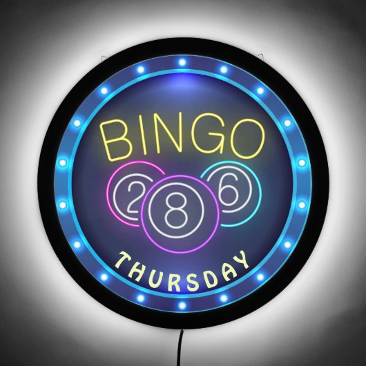 Neon Bingo Night LED Sign (Front)
