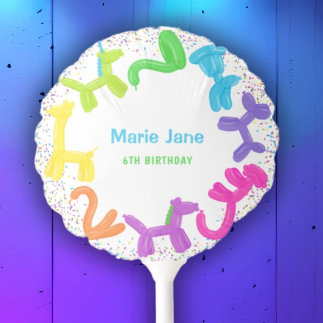 NEON BIRTHDAY ANIMALS BALLOONS PAPER PLATES (Creator Uploaded)