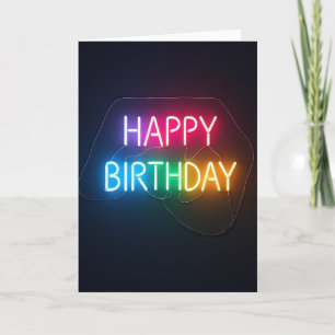 Neon Birthday Card
