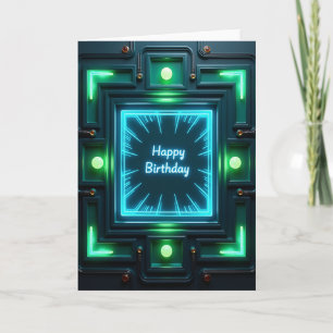 Neon Birthday Glow Card