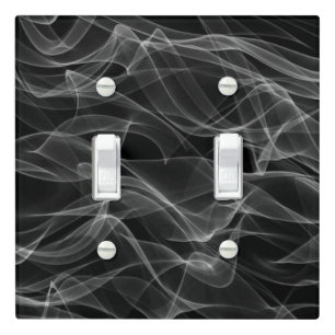 Neon Black and White Digital Pattern - COOL Light Switch Cover