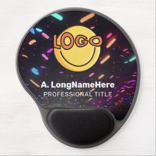 Neon Black Office Creative Workspace Bold Logo Gel Mouse Pad