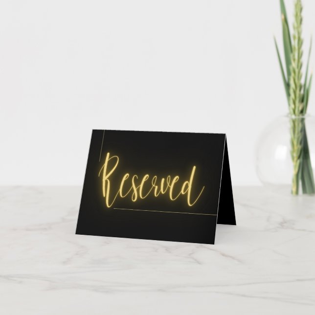 Neon Black Reserved Folded Card (Front)