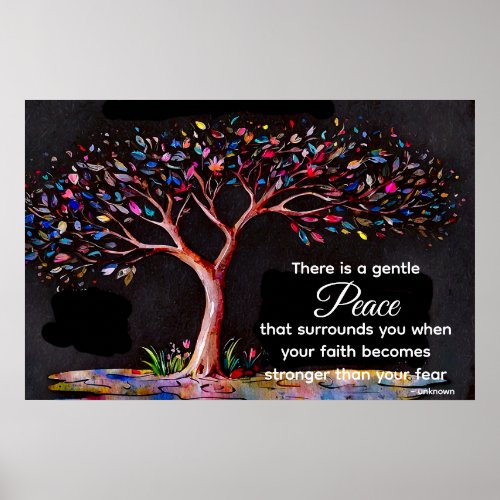  Neon Black Tree AP81 Ethereal Quote Poster