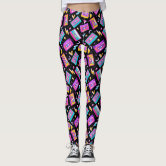 Abstract 1980's Leggings by Crafty Lemon