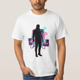 Neon Bloom: Tech-Infused Growth T-Shirt
