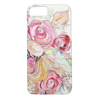 Neon Blooms Iphone 7 Case by momentaldesigns at Zazzle