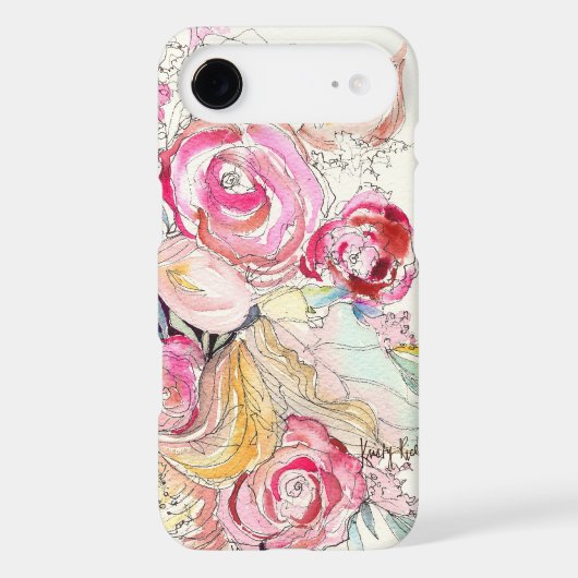 Neon Blooms iPhone Case (Back)