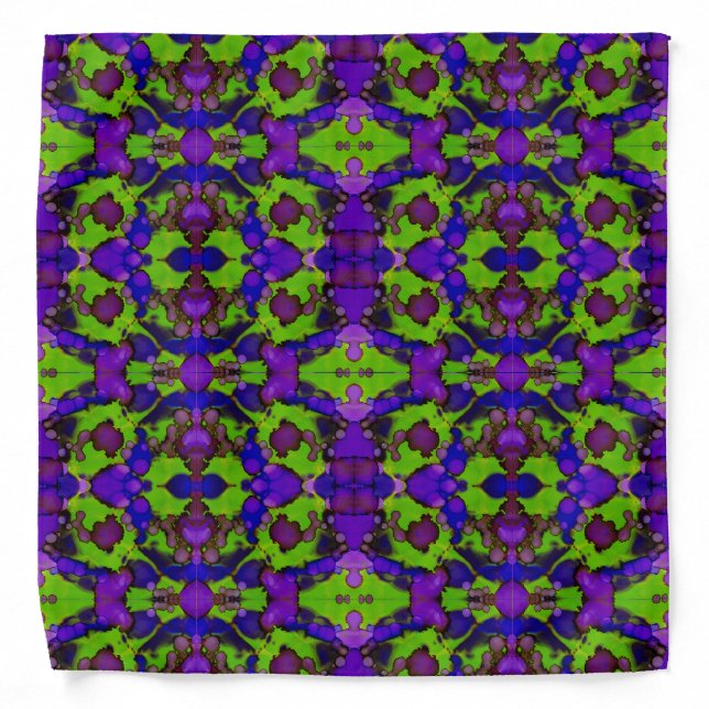 Neon Bloomstorm Bandana (Front)
