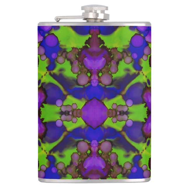 Neon Bloomstorm Flask (Front)