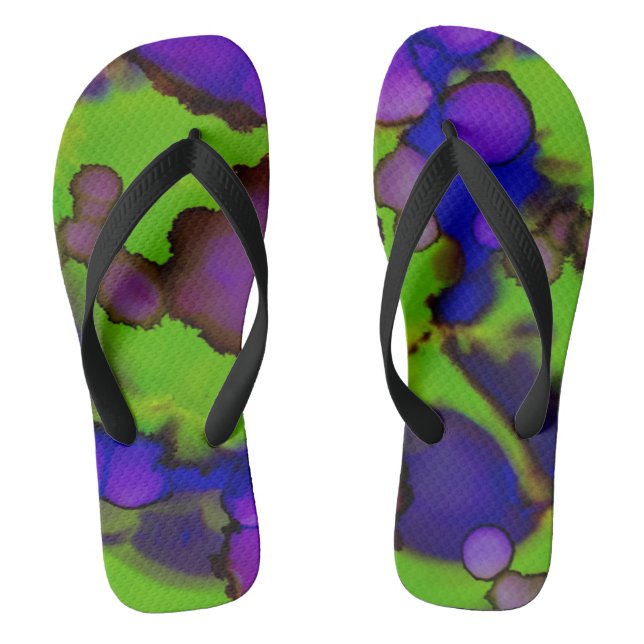 Neon Bloomstorm Flip Flops (Footbed)