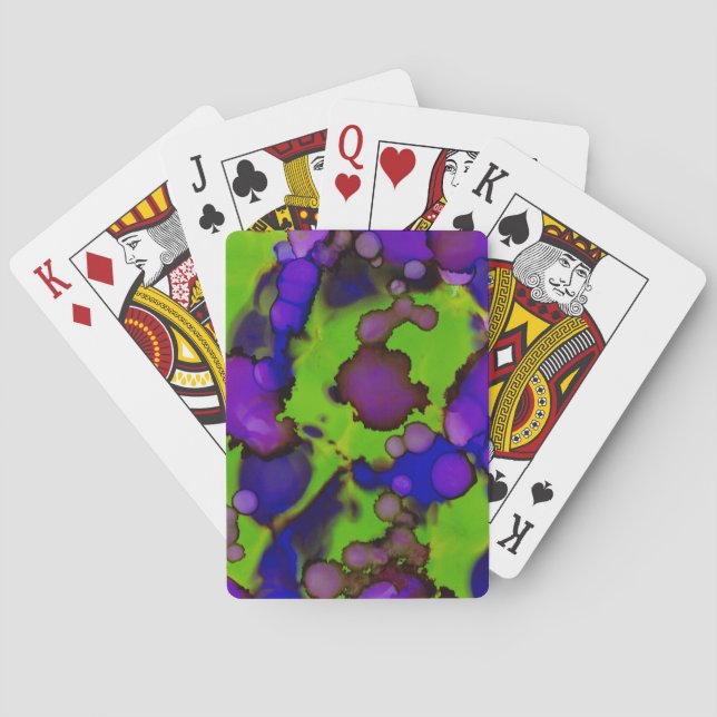 Neon Bloomstorm Poker Cards (Back)