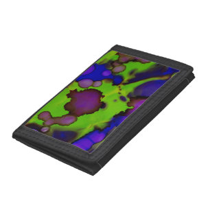 Neon Bloomstorm Tri-fold Wallet