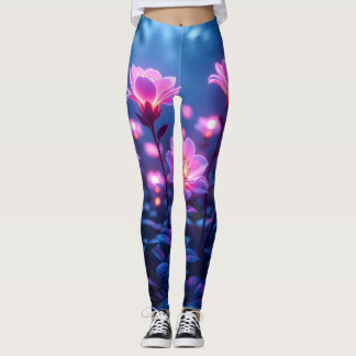 Neon Blossom Dreams Leggings