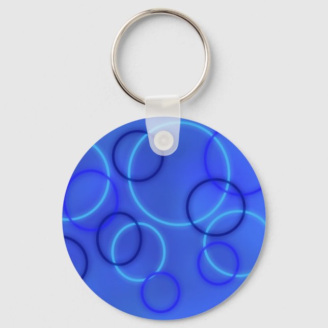 Neon Blu Bubble keychain (Front)