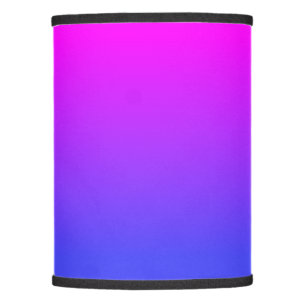 Neon Blue and Hot Pink Ombré Shade Color Fade Lamp Shade