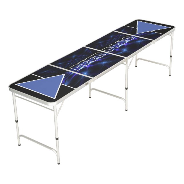 Neon Blue Beer Pong Table (Angled)