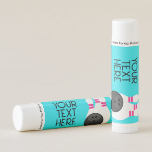 Neon Blue Bowling Lip Balm Party Favors