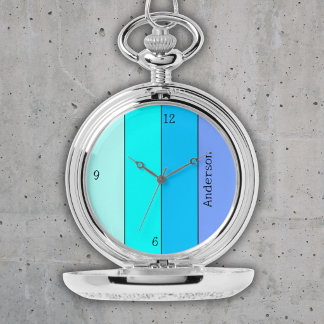 Neon Blue Color Lines with Name Watch