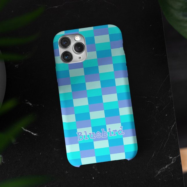 Neon Blue Color Pattern Iphone Case (Creator Uploaded)