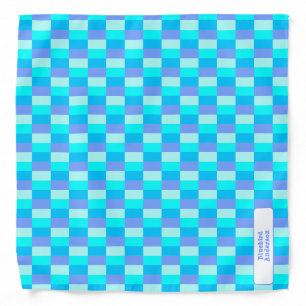 Neon Blue Color Pattern Pocket Square Bandana